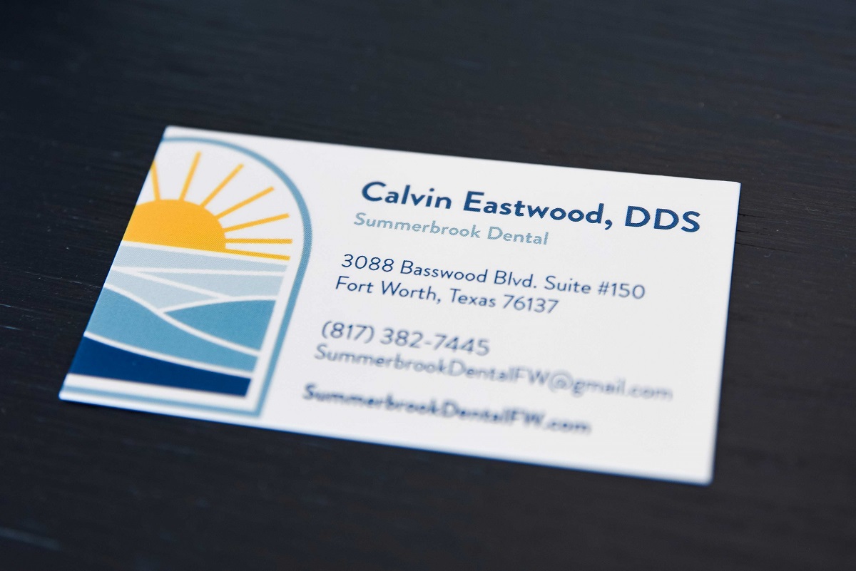 Dentist Fort Worth Summerbrook Business Card